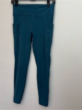 Athleta Teal High-Rise Pocket Performance Leggings
